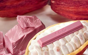 .. kitkat aus rosa schokolade