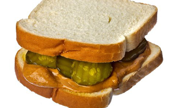 .. peanut butter & pickel sandwich